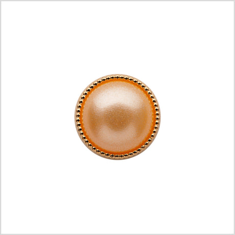 Italian Yellow and Gold Edged Shank Back Button - 20L/12.5mm