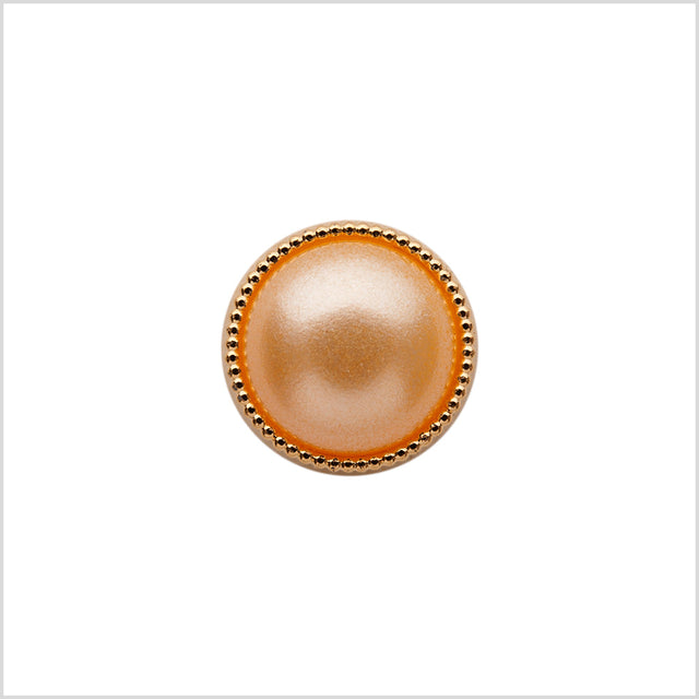 Italian Yellow and Gold Edged Shank Back Button - 20L/12.5mm