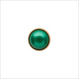 Italian Green/Gold Shank Back Button - 16L/10mm