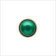 Italian Green/Gold Shank Back Button - 18L/11.5mm