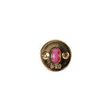 Italian Pink/Gold Shank Back Button - 18L/11.5mm