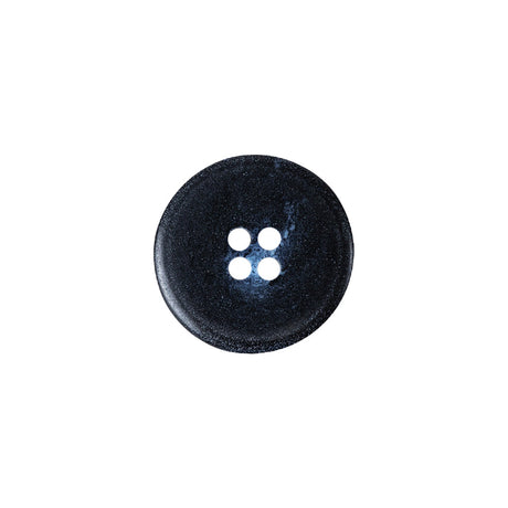 Italian Matte Navy Rimmed 4-Hole Button - 24L/15mm