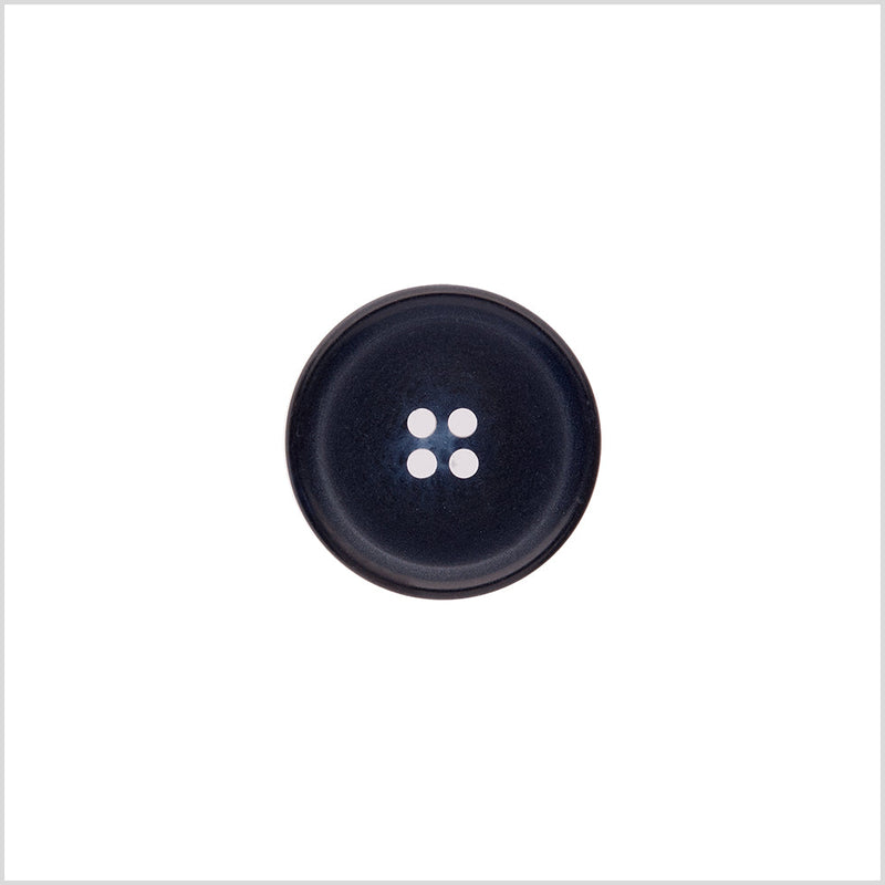 Italian Matte Navy Rimmed 4-Hole Button - 32L/20mm