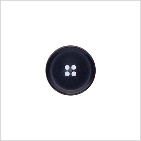 Italian Matte Navy Rimmed 4-Hole Button - 32L/20mm