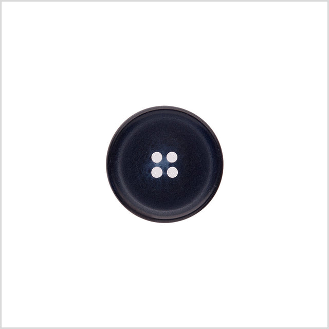 Italian Matte Navy Rimmed 4-Hole Button - 32L/20mm