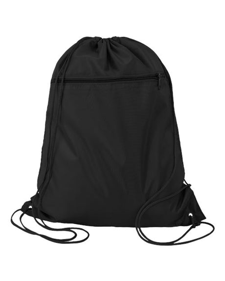 Q-Tees Polyester Cinchpack Drawstring Backpack