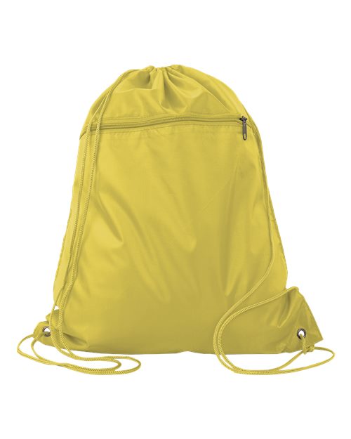 Q-Tees Polyester Cinchpack Drawstring Backpack