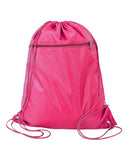 Q-Tees Polyester Cinchpack Drawstring Backpack