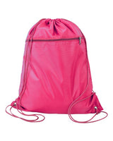 Q-Tees Polyester Cinchpack Drawstring Backpack
