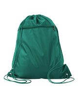 Q-Tees Polyester Cinchpack Drawstring Backpack