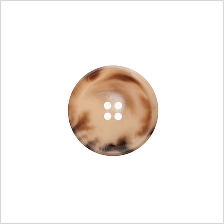 Italian Matte Light Brown Rimmed 4-Hole Button - 36L/23mm