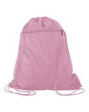 Q-Tees Polyester Cinchpack Drawstring Backpack