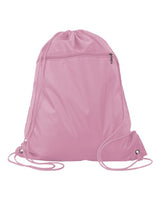 Q-Tees Polyester Cinchpack Drawstring Backpack