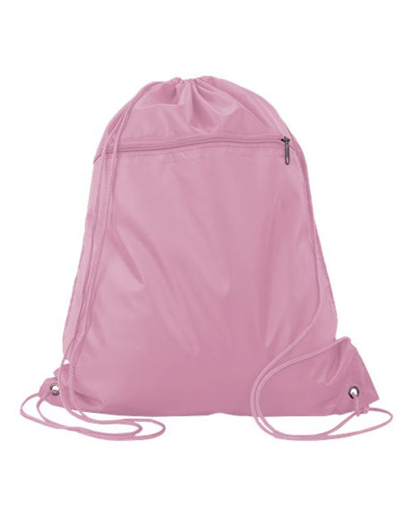 Q-Tees Polyester Cinchpack Drawstring Backpack