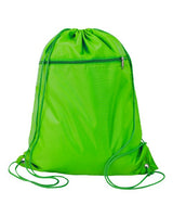 Q-Tees Polyester Cinchpack Drawstring Backpack