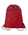Q-Tees Polyester Cinchpack Drawstring Backpack