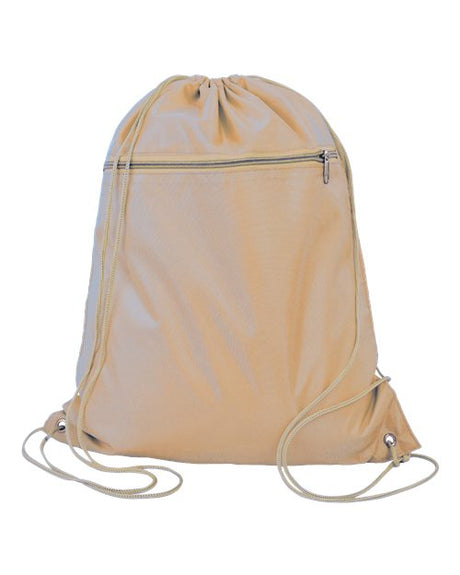 Q-Tees Polyester Cinchpack Drawstring Backpack