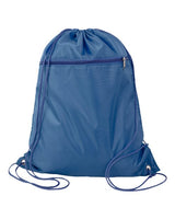 Q-Tees Polyester Cinchpack Drawstring Backpack