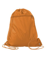 Q-Tees Polyester Cinchpack Drawstring Backpack