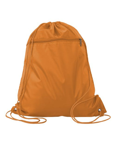 Q-Tees Polyester Cinchpack Drawstring Backpack