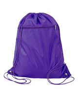 Q-Tees Polyester Cinchpack Drawstring Backpack