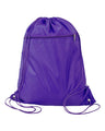 Q-Tees Polyester Cinchpack Drawstring Backpack