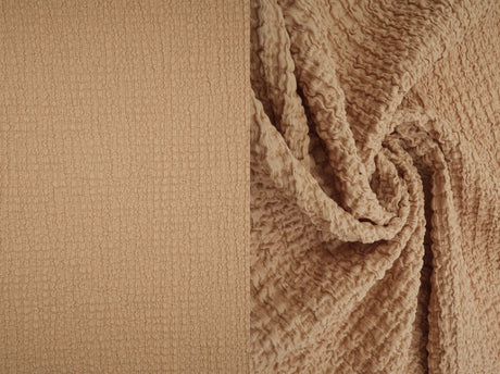 Waffle Crepe Solid Knit Fabric