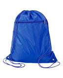 Q-Tees Polyester Cinchpack Drawstring Backpack