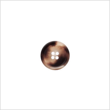 Italian Matte Beige/Brown Rimmed 4-Hole Button - 24L/15mm