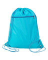 Q-Tees Polyester Cinchpack Drawstring Backpack