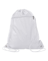 Q-Tees Polyester Cinchpack Drawstring Backpack