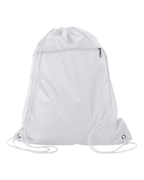 Q-Tees Polyester Cinchpack Drawstring Backpack