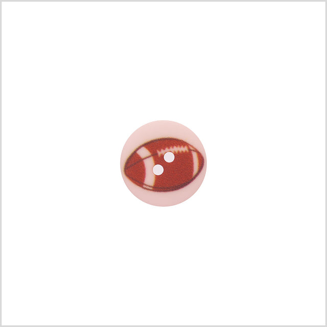 Italian Pink Kids Football Button - 24L/15mm