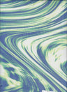 Printed Mesh Marble Fabric Blue