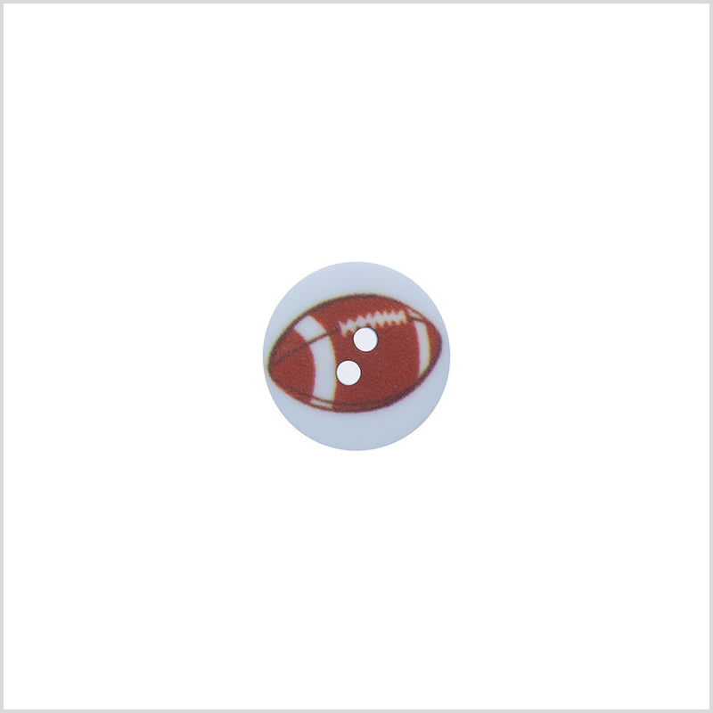 Italian Blue Kids Football Button - 24L/15mm