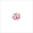 Italian Pink Kids Butterfly Button - 24L/15mm