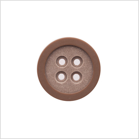 Rimmed Brown 4-Hole Button - 40L/25.5mm
