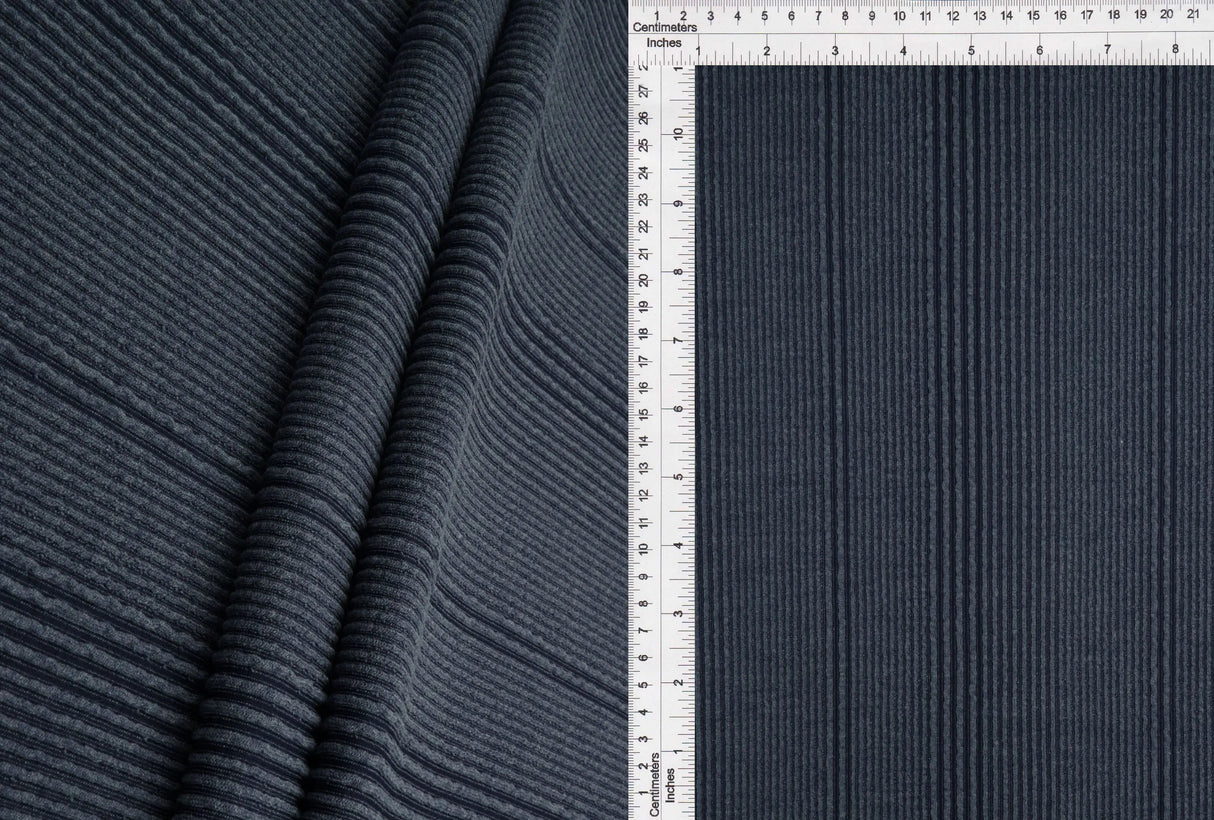 1 Yard Variegated Jacquard Rib Fabric 52/54 Inch Wide Polyester Rayon Spandex Blend