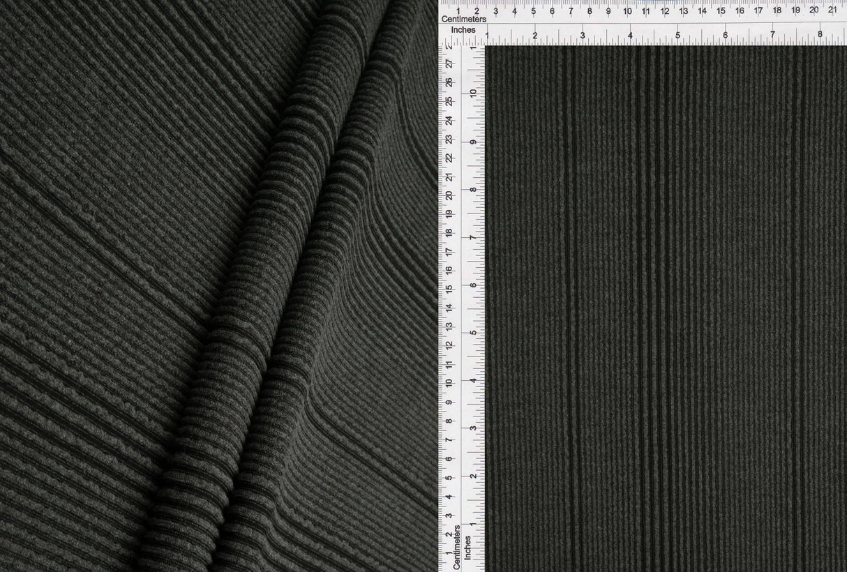 1 Yard Variegated Jacquard Rib Fabric 52/54 Inch Wide Polyester Rayon Spandex Blend