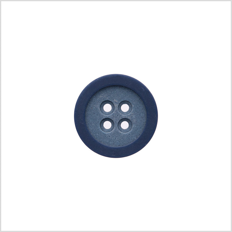 Rimmed Blue 4-Hole Button - 32L/20mm