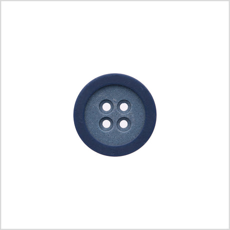 Rimmed Blue 4-Hole Button - 32L/20mm