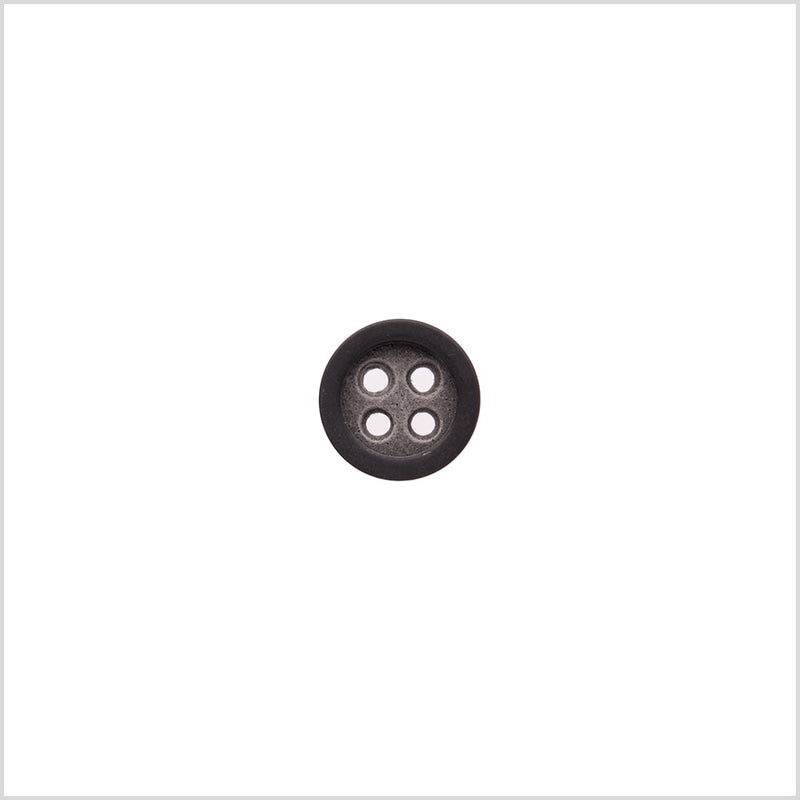 Rimmed Gray 4-Hole Button - 18L/11.5mm
