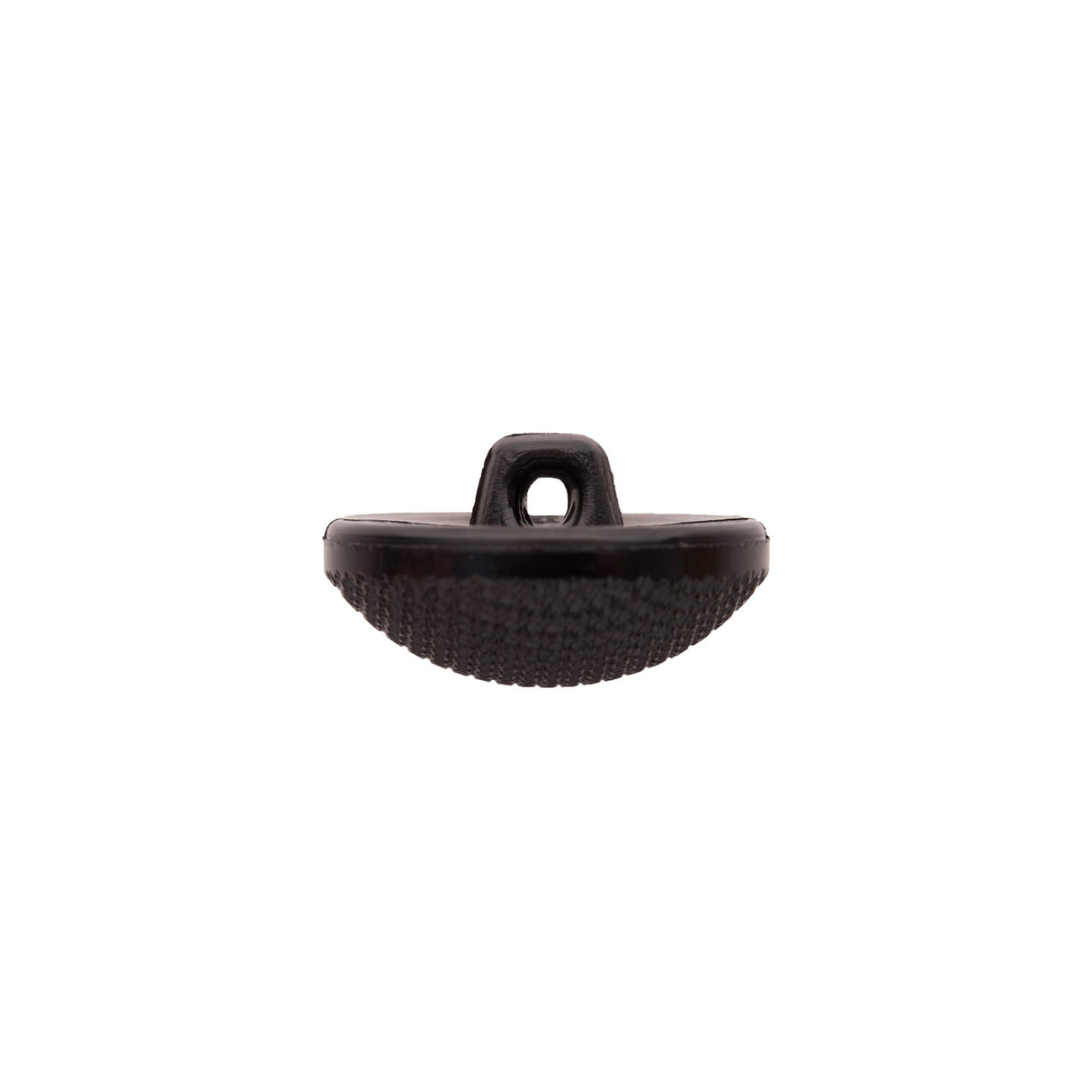 Italian Black Textured Shank Back Button - 36L/23mm