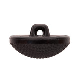 Italian Black Textured Shank Back Button - 44L/28mm