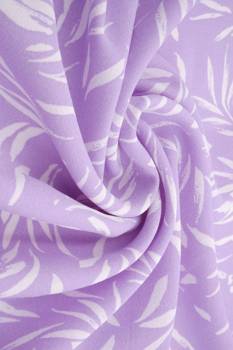 1 Yard Cey Leaf Print Fabric, 58/59'' Wide 100% Polyester