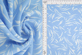 Cey Leaf Print Fabric 1 Yard Lightweight Drapey Polyester 58/59" Wide