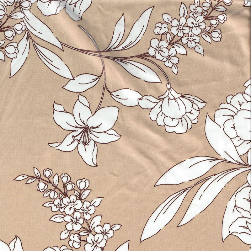 Floral DTY Knit Sand