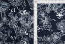 1 yarda de tela estampada floral DTY 190 GSM mezcla de poliéster y spandex 58/60" de ancho