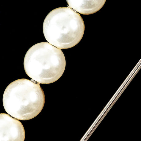 Italian Silver Safety Pin with Pearls - 0.875" x 2.265"