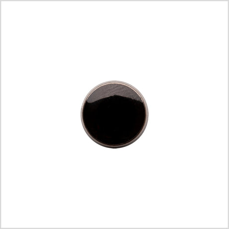Italian Black/Gunmetal Shank Back Button - 17L/10.5mm